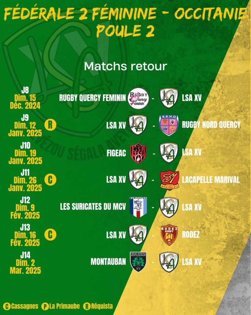 2024-2025_FEM SEN_Calendrier Retour