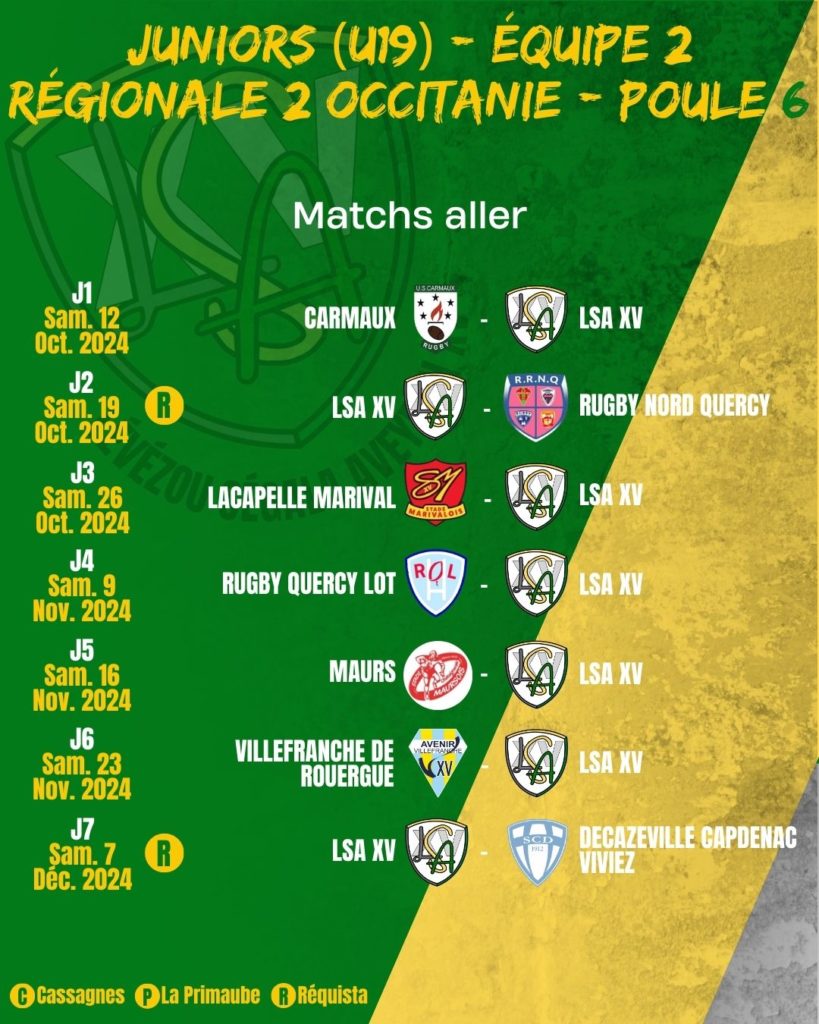 2024-2025_JUNIORS 2_Calendrier Aller